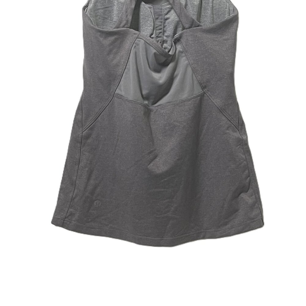 Women's Gray Solid Lightweight Racerback Tank Siz… - image 8